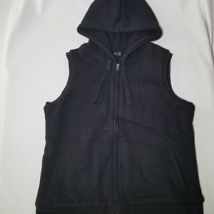 Vest - Black with Hood and Pockets
